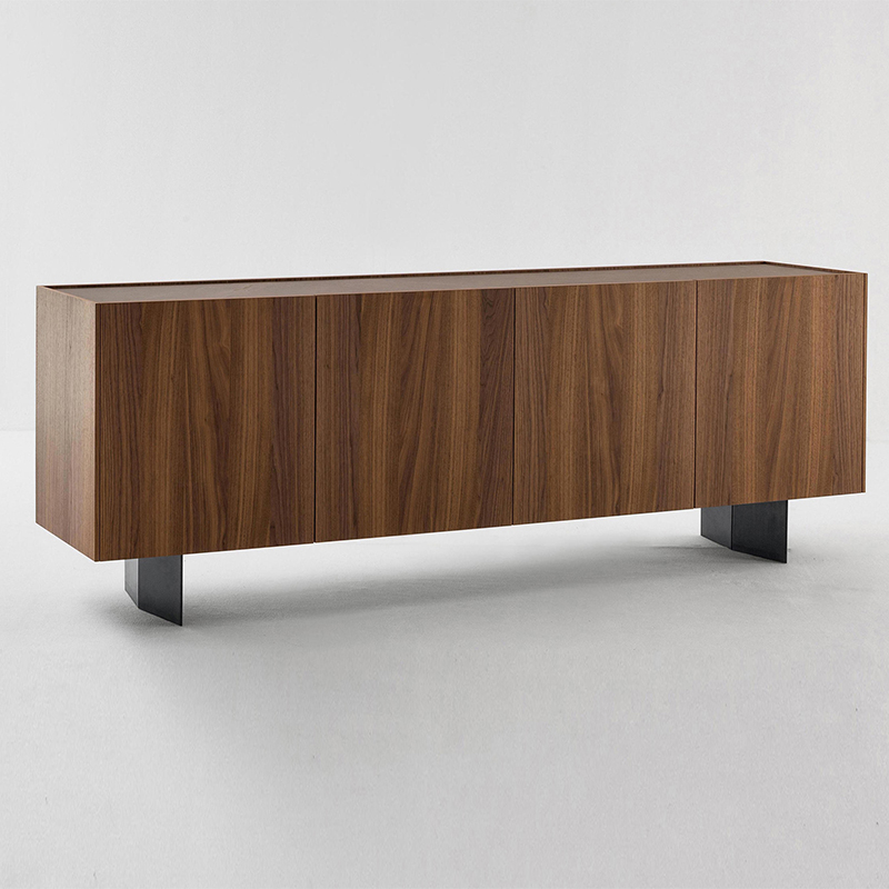 Nordic Modern Walnut Wood Sideboard ตู้ไม้ตู้ทีวีห้องนั่งเล่น