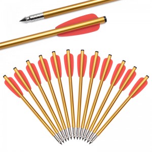 Elongarrow 160 มม. สีทองเพลาอลูมิเนียมปืนลูกศรลูกศรลูกศร