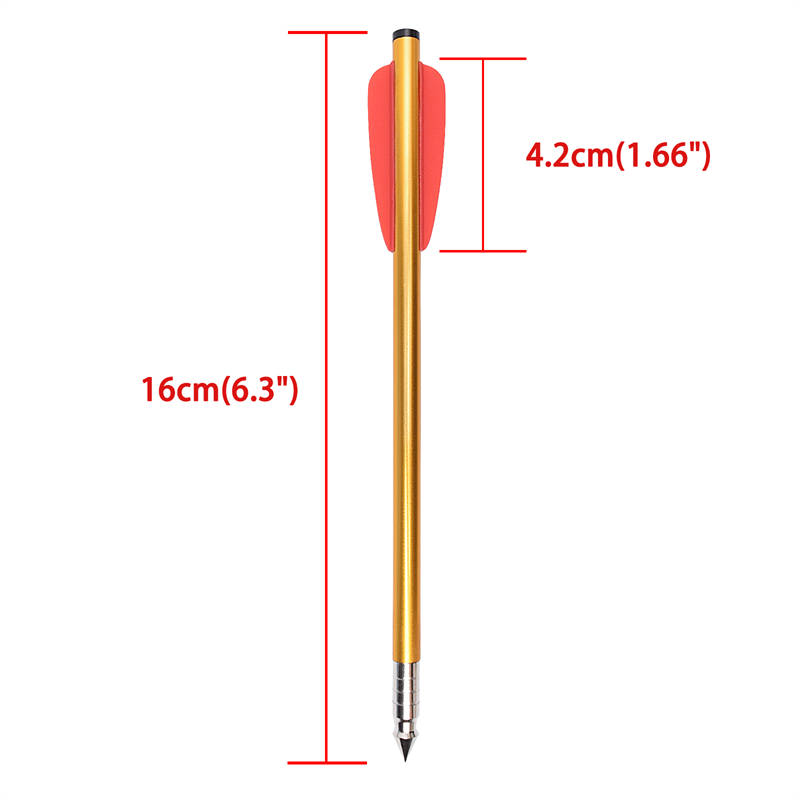Elongarrow 160 มม. สีทองเพลาอลูมิเนียมปืนลูกศรลูกศรลูกศร