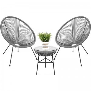 เหล็ก&wicker 3pcs โซฟาชุดn-007