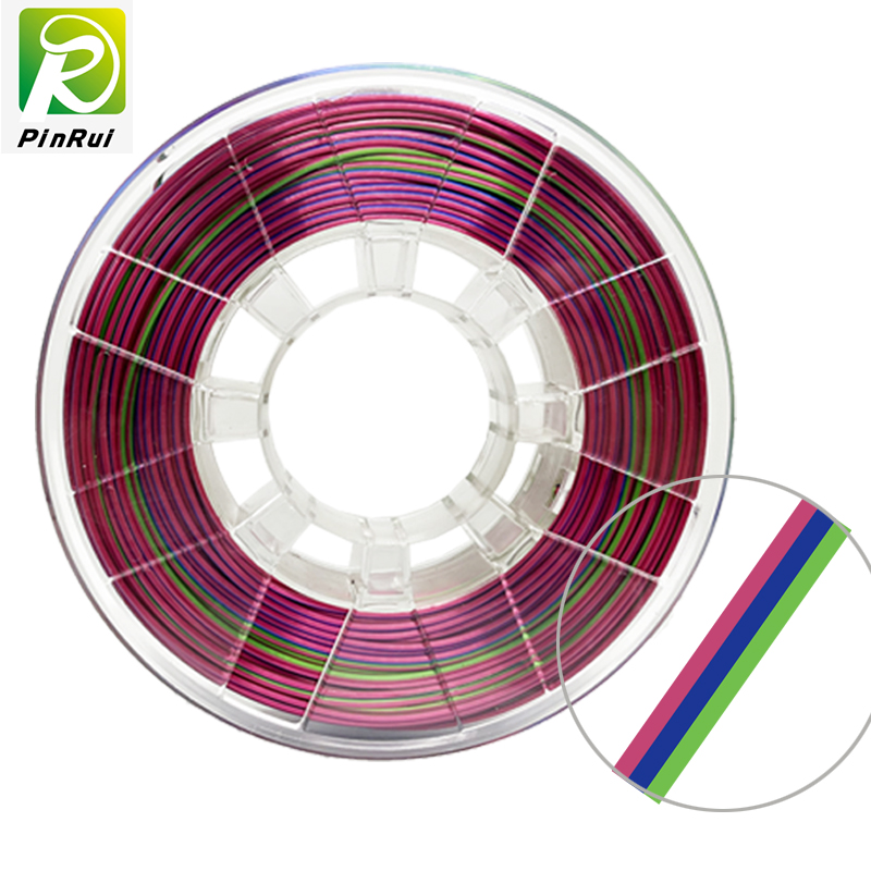Pinrui Silk Triple Colors ในเส้นใยคู่สีไหมเส้นใยผ้าไหมสำหรับเครื่องพิมพ์ 3 มิติ