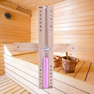 โรงงานขายส่ง 5 15 นาที Eco Eco ที่มีสีสัน rotatable hourglass wood sana sand timer