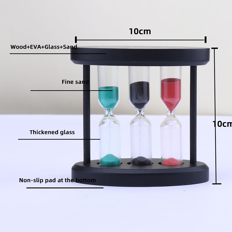 3 in 1 hodlass Wood Glass Timer Timer สำหรับห้องครัวทำอาหารยุโรปไม้สร้างสรรค์โลหะหมุนนาฬิกานาฬิกาทราย