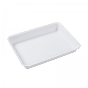 รูปทรงสี่เหลี่ยมสีชมพูกระทะผลไม้ซิลิโคนแบบกำหนดเอง