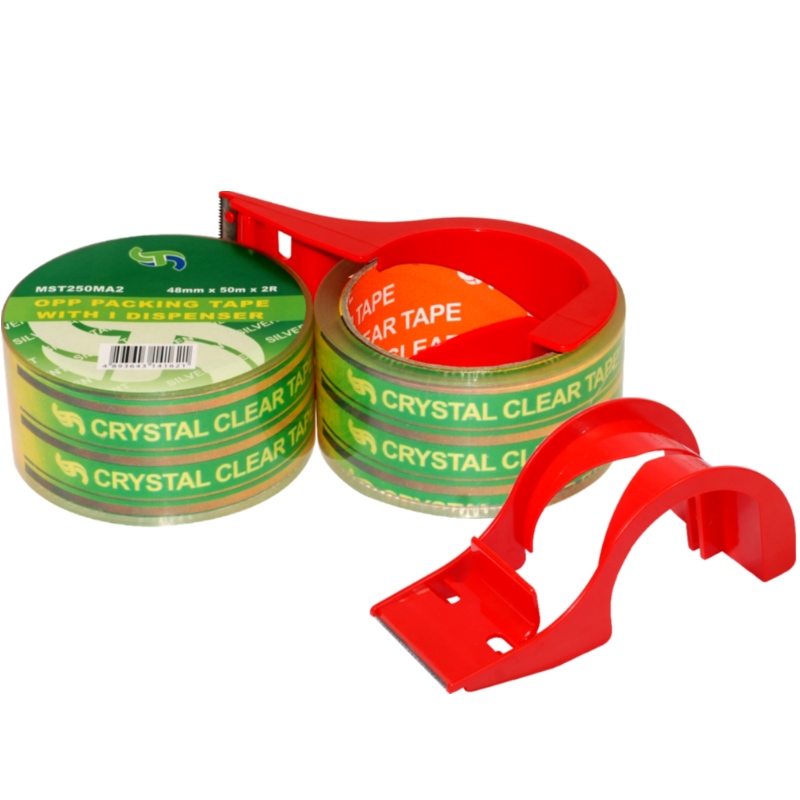 เทปบรรจุหีบห่อ Crystal Clear ด้วยเครื่องจ่าย
