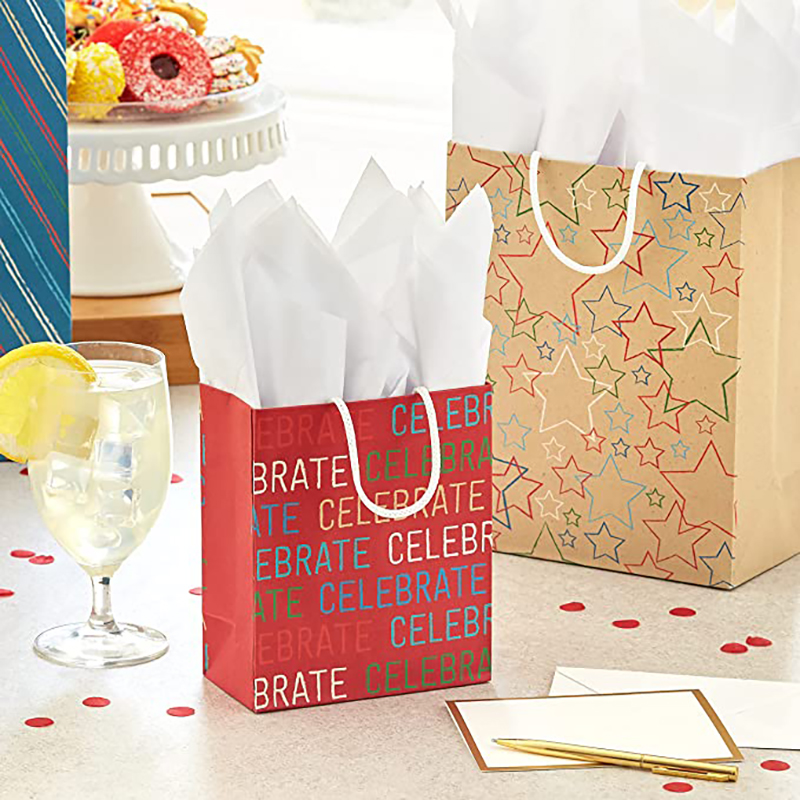 Hallmark Recyclable Gift Systertment (8 ถุง: 3 ขนาดเล็ก 6 \\ \