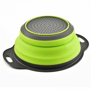 มัลติฟังก์ชั่นผักพับเก็บผลไม้ล้างอ่างล้างจานพลาสติกตัวกรองพลาสติก