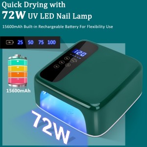 M&r 602pro โคมไฟเล็บ LED ไร้สายสีเขียว, เครื่องเป่าเล็บไร้สาย, ไฟเล็บ LED ขนาด 72W แบบชาร์จไฟได้ 72W, เจลพกพา UV LED ตะเกียง LED พร้อมเซ็นเซอร์...