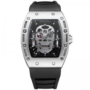 แฟชั่นกะโหลกศีรษะผู้ชาย \\\\ squartz ดู Daniel Gorman Go11 Creative Dial Watch For Men นาฬิกาทองคำชีวิตกันน้ำผู้ชาย