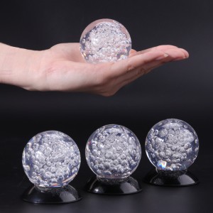 การใช้งานที่ทันสมัยของที่ระลึกของขวัญสร้างสรรค์ Fengshui Paperweight Amber Mountain Pool Ball Ball Ball Bubble Ball Fountain