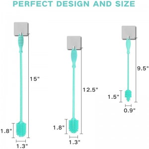 ขวดครัวซิลิโคนนุ่ม ๆ แปรงทำความสะอาด