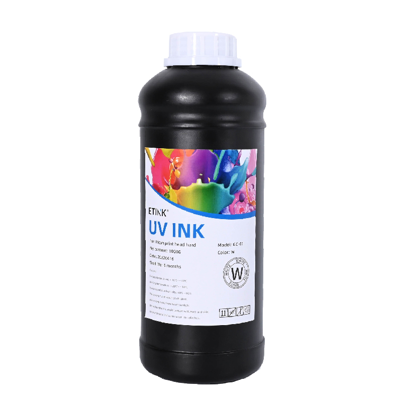 หมึกอ่อนนุ่มที่นำโดย UV เหมาะสำหรับหัวพิมพ์ Ricoh เพื่อพิมพ์โลหะอะคริลิค