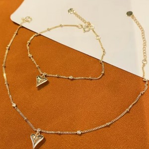 สร้อยข้อมือหัวใจทองคำ 18k และ anklet