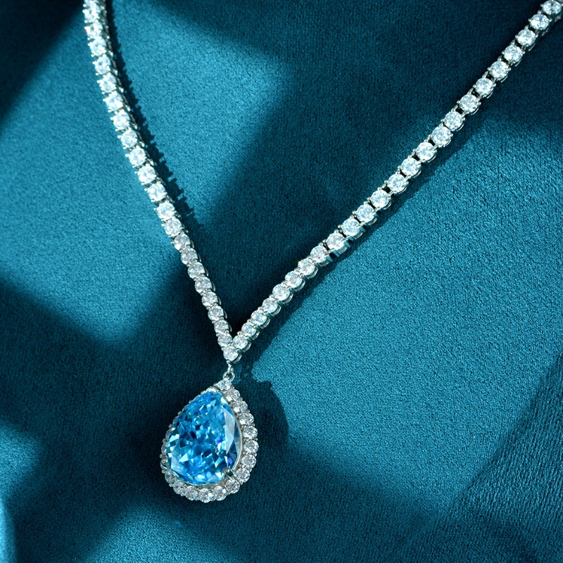 Heart of the Ocean Pendant 40ct Luxury Flash สร้อยคอเพชรเต็มรูปแบบ