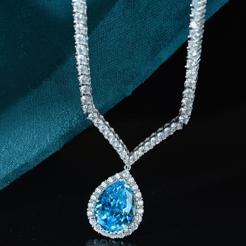 Heart of the Ocean Pendant 40ct Luxury Flash สร้อยคอเพชรเต็มรูปแบบ