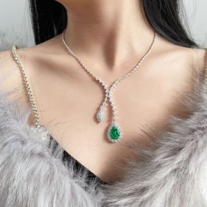 ใหม่ S925 Silver 10ct Pa Pa Blue Drop-Fmage Stochlace High Carbon Diamond For Girls