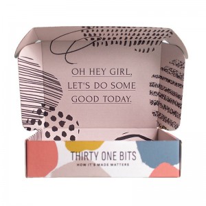 กล่องเสื้อยืดหน้าจอสีชมพูสองด้าน