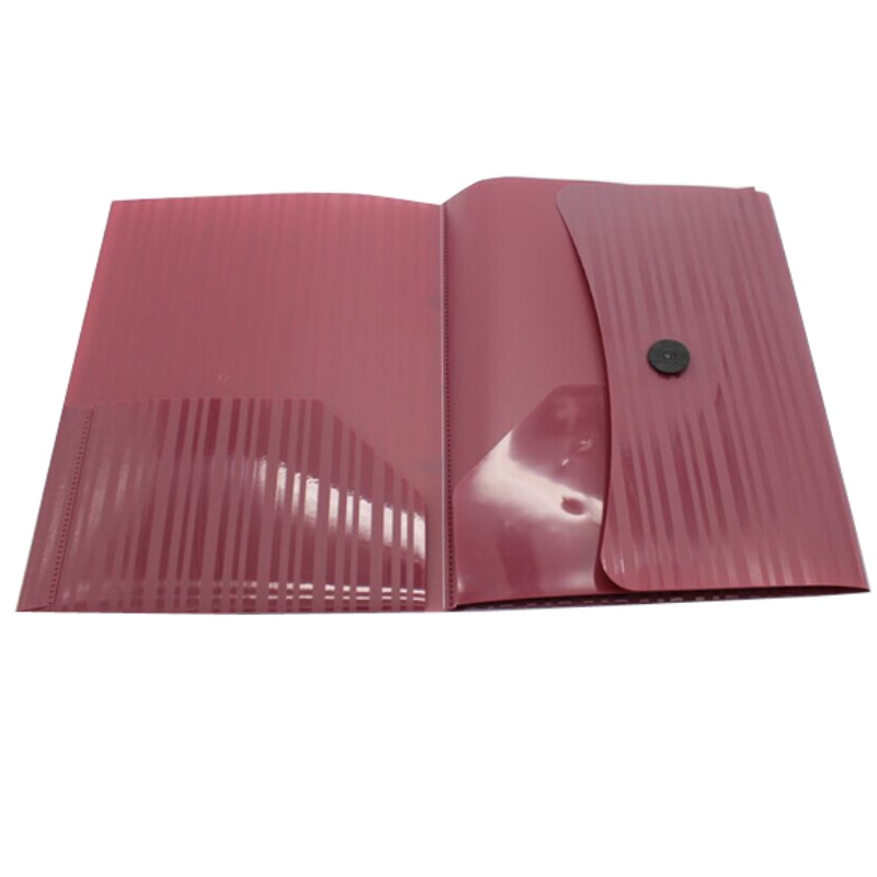 A4 Size PP Plastic Button Document Bag สำหรับโรงเรียนและสำนักงาน