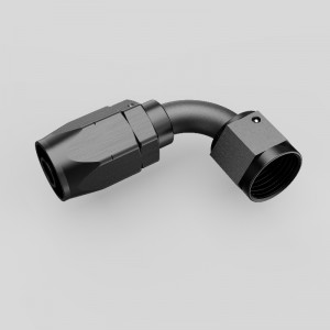 การหมุนอลูมิเนียม 90 องศาข้อต่อท่อสำหรับสายเชื้อเพลิงถัก