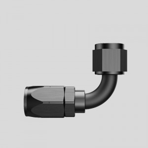 การหมุนอลูมิเนียม 90 องศาข้อต่อท่อสำหรับสายเชื้อเพลิงถัก