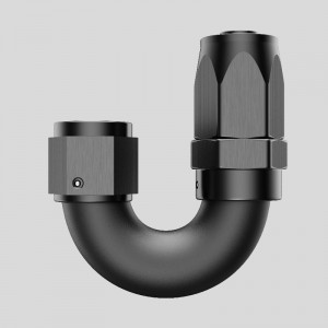 อลูมิเนียม 180 องศาหนึ่งชิ้นการไหลแบบหมุนได้สิ้นสุดลง an4 an6 an8 an10 an12 fittings