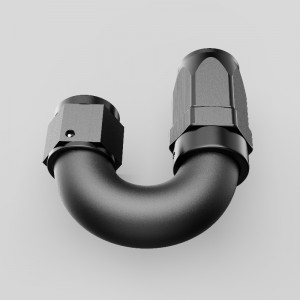 อลูมิเนียม 180 องศาหนึ่งชิ้นการไหลแบบหมุนได้สิ้นสุดลง an4 an6 an8 an10 an12 fittings