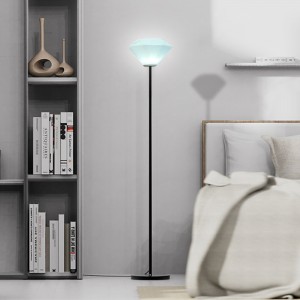 2022 ใหม่ Nordic Minimalist Home Decor โคมไฟพื้น, ยืนควบคุมระยะไกล RGB LED โคมไฟตั้งพื้น, เพชรที่สร้างสรรค์หรี่แสงห้องนั่งเล่นกลางแจ้งโคมไฟพื้...