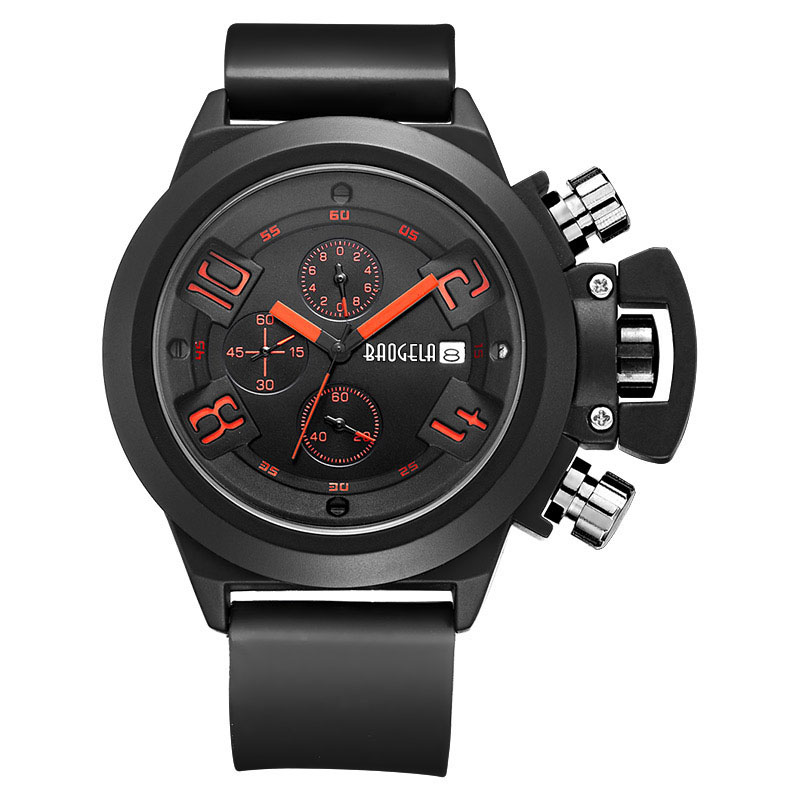 Baogela Chronograph Watch Top แบรนด์ Luxury Luminous Luminous Quartz Watches นาฬิกาข้อมือกีฬาทหารสำหรับผู้ชาย 1606 Green