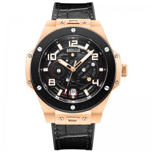 Baogela Men \\\\ S Watch Watch Mechanical Watch Automatic Hollow Fashion Men \\\\ s Luminous ขนาดใหญ่ที่มีขนาดใหญ่ 50 ม. นาฬิกากันน้ำ 2001 สีดำ