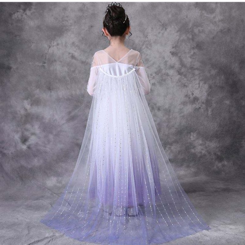 cos110 สาวชุดเจ้าหญิงคอสเพลย์ Elsa ชุดฮาโลวีนเสื้อผ้าแฟนซีทีวี&หนังเครื่องแต่งกายเด็ก