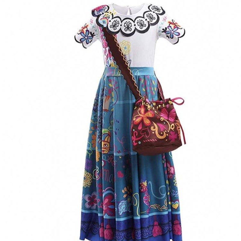 2022 Encanto Magic Full House คอสเพลย์เครื่องแต่งกายสีม่วง Encanto ชุด Isabella สำหรับผู้หญิง DGHC-138