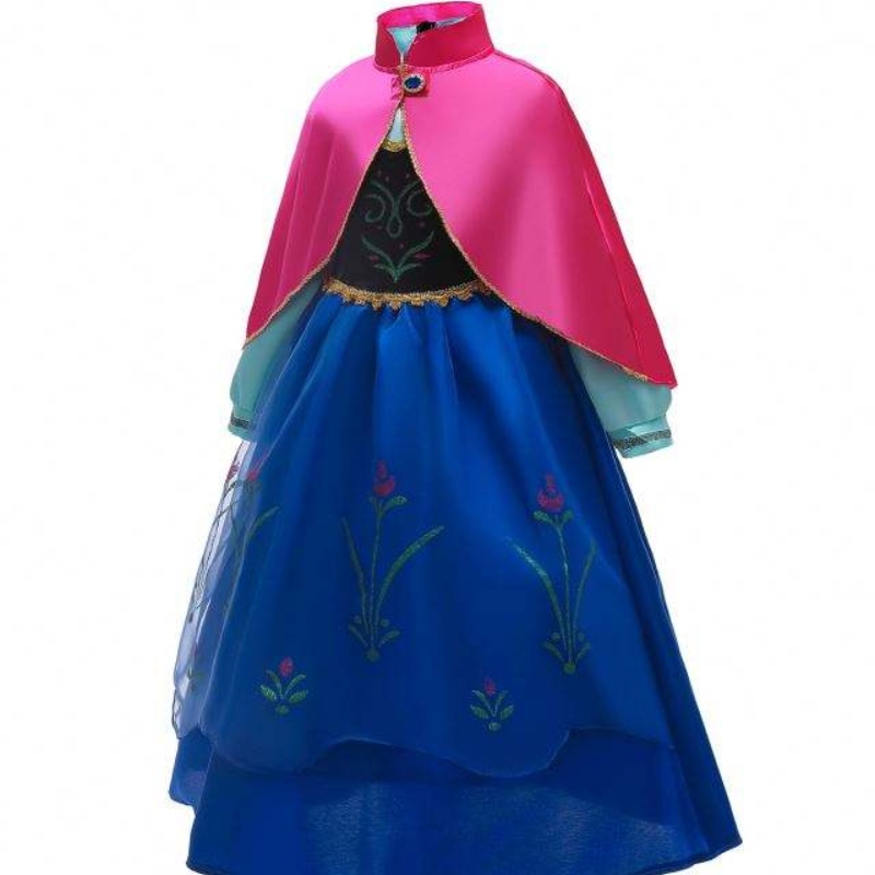 Baige เด็กใหม่ชุดแฟนซี Elsa Anna Long Puffy Halloween Party Dress พร้อม Cape Bxdcpf