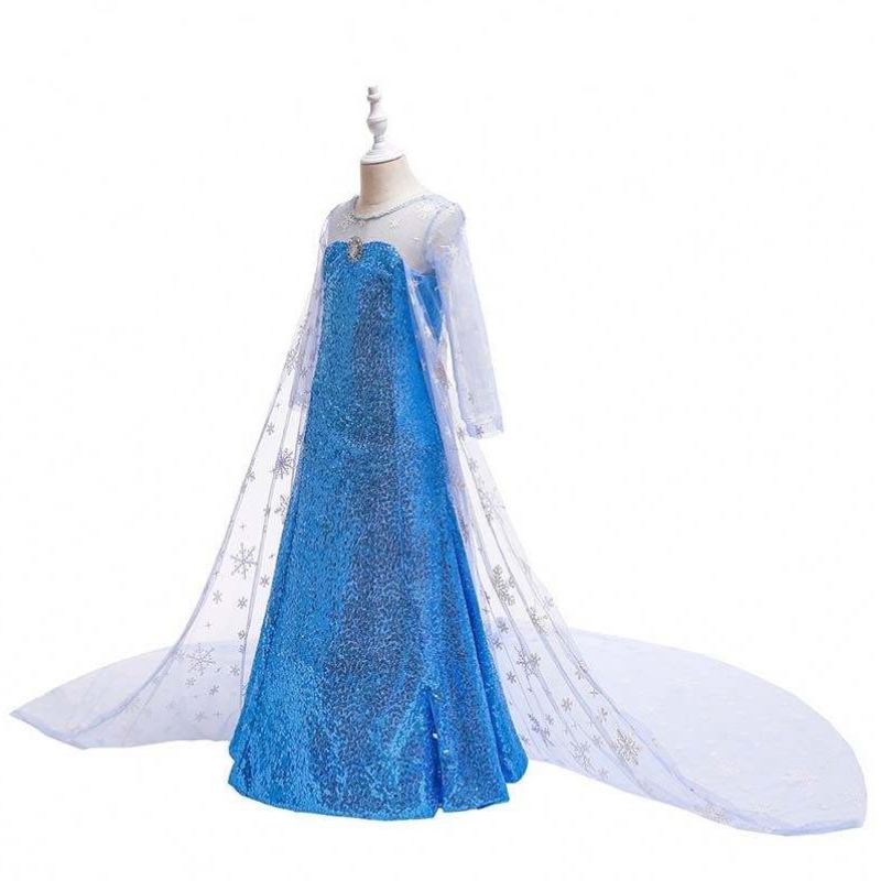 เด็กผู้หญิงเจ้าหญิงน้อยแต่งตัวชุดคอสเพลย์ Elsa Coronation Dress Cossplay HCGD-020