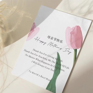 การ์ดอวยพรพิมพ์กระดาษคราฟท์สำหรับวันเกิดโลโก้ที่กำหนดเองพิมพ์ 150g/200g/250g/300g กระดาษพิมพ์ของขวัญหลากสีของขวัญวันเกิดขอบคุณการ...