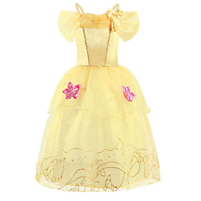 เครื่องแต่งกายคอสเพลย์ฮาโลวีนเด็ก Belle Aurora Sofia ฤดูร้อนชุดวันเกิดแฟนซีเด็กผู้หญิงแฟนซีแฟนเซิลชุดเจ้าหญิง