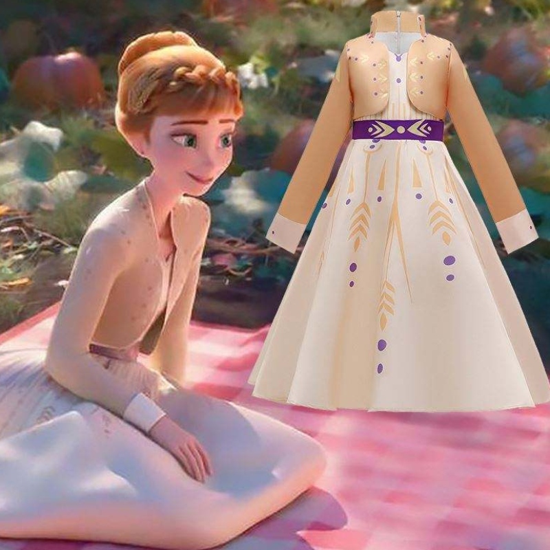Baige ใหม่ Elsa Anna สาว ๆ หญิงสาวชุดฮาโลวีนคอสเพลย์เอลซาชุดคอสเพลย์สาว ๆ