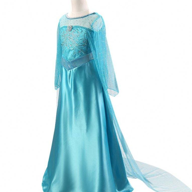 2021 Elsa 2 Halloween Skirt Girls Dress Tailing Printed Princess Princess Children \\ s