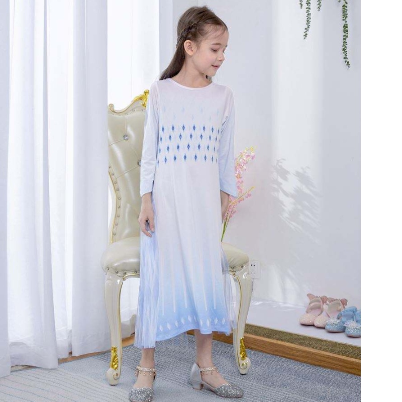 Baige White Princess Elsa Dress Girls Dresses Halloween Costumes สำหรับเด็กทีวี&ชุดหนัง