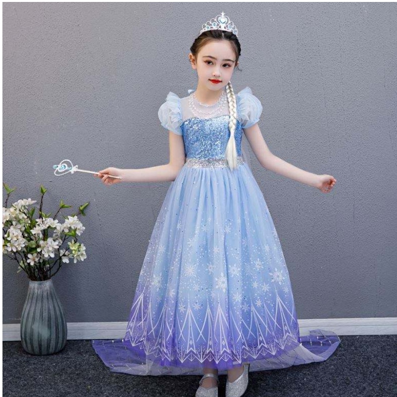 Baige คุณภาพสูง Elsa 2 Princess Kids Party การ์ตูนคอสเพลย์ชุดเด็กผู้หญิงชุดเด็กผู้หญิง