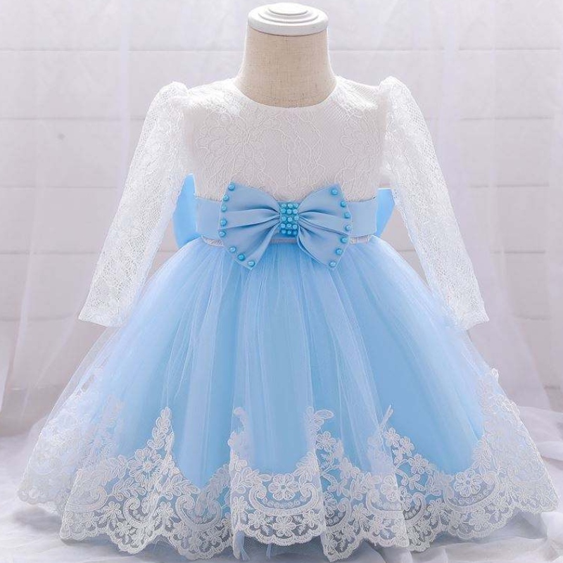 Baige Flower Girl Party สวมชุดบัพติศมาแบบตะวันตกลูกไม้ทารกแรกเกิด