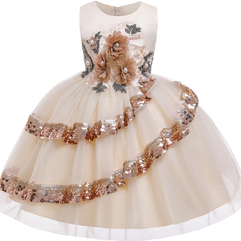 2022 Summer Baby Girl Dresse สาวสวยชุดเด็กเสื้อผ้าเด็กดอกไม้เจ้าหญิงจัดงานแต่งงานชุดราตรีชุดเดรส