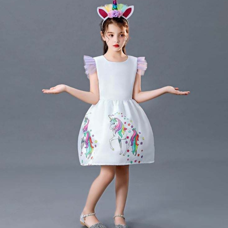 Baige แฟชั่นล่าสุดสำหรับเด็กวันเกิดปาร์ตี้สาวสาวเจ้าหญิงยูนิคอร์นสาวหางเค้กเค้ก