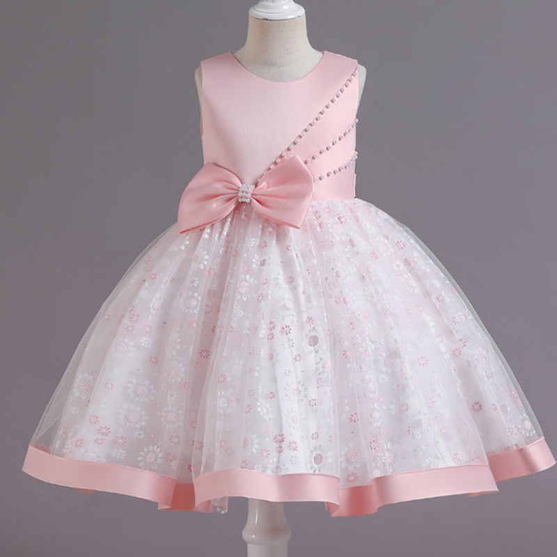 Flower Girl Wedding Princess Dress Performance Performance สำหรับปาร์ตี้วันเกิดปีที่ 1