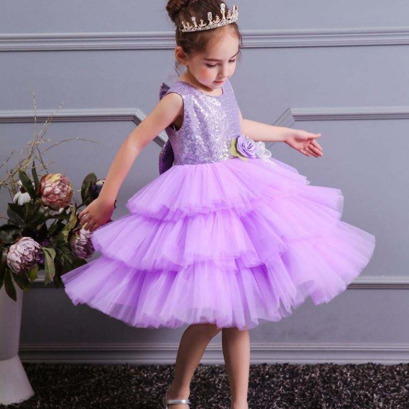 ฤดูร้อนใหม่เค้ก backless princess กระโปรงสาวธนูเลื่อมเด็ก ๆ ชุดแฟชั่นชุด 1729