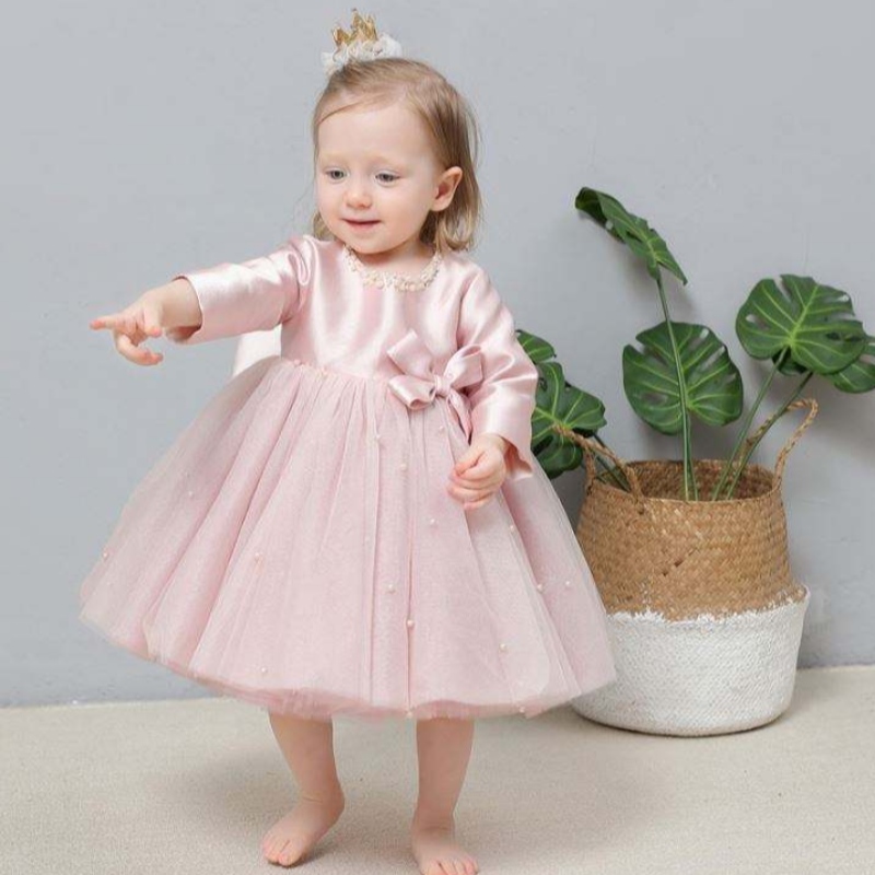 baige เด็กใหม่ชุดหนึ่งอายุหนึ่งปีลูกเจ้าหญิงชุดลูกธนูขนาดใหญ่ร้อยวันเด็กหนาของเด็กหนา dz008