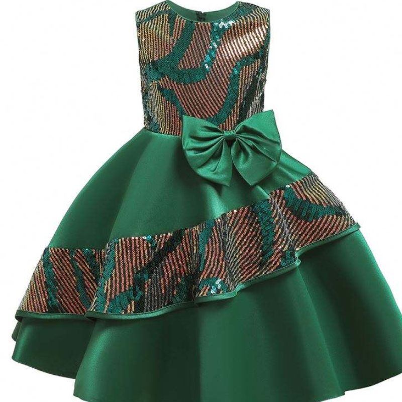 เสื้อผ้าเด็กผู้หญิงออกแบบล่าสุด baby frock sequins sequins gown l5146