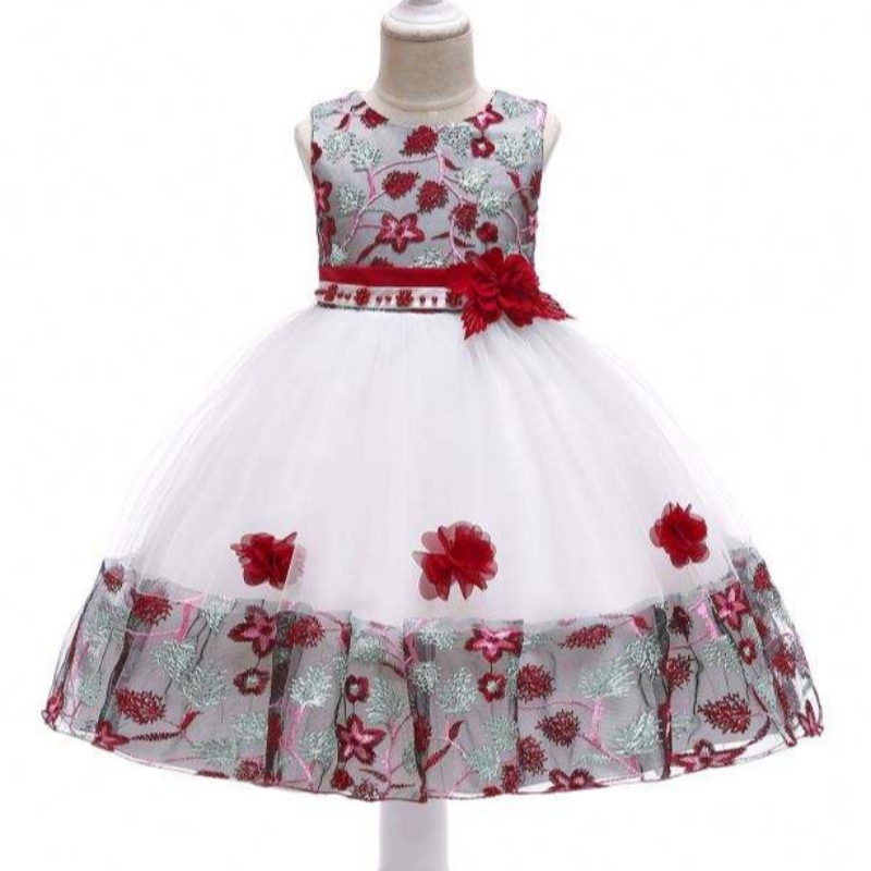 ผู้ขายที่ดีที่สุดสำหรับเด็กดอกไม้ปาร์ตี้เด็กสาวแฟนซี frock baby mini วันเกิดเสื้อผ้า l5045