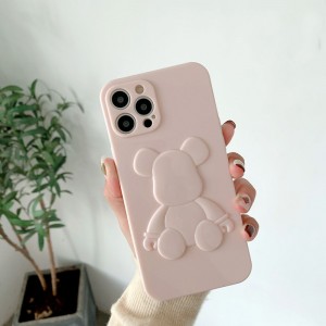 ผลิตภัณฑ์ใหม่เหมาะสำหรับ Apple iPhone13Pro Leather Bear Cicle โทรศัพท์มือถือสีทึบ, การอัพเกรดเลนส์ป้องกันรอยขีดข่วนเต็มรูปแบบฝาครอบป้องกัน...