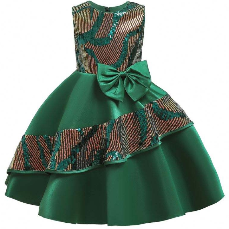 Fancy Frock Sequins Designs Girls Party Bling Bling ชุดเด็กเสื้อผ้าเด็ก L5146