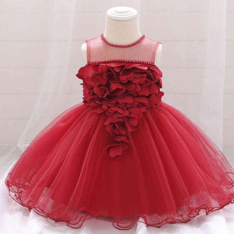 การออกแบบใหม่เด็กเสื้อผ้าเด็ก Frock Design ดอกไม้เด็กผู้หญิงชุดวันเกิด l1932xz